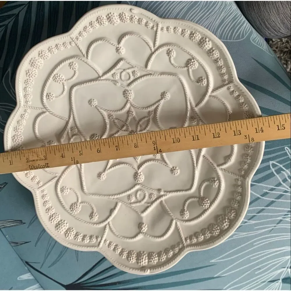 JULISKA JARDINS DU MONDE WHITEWASH CHARGER PLATE PLATTER -DISCONTINUED